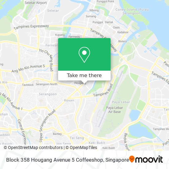 Block 358 Hougang Avenue 5 Coffeeshop map