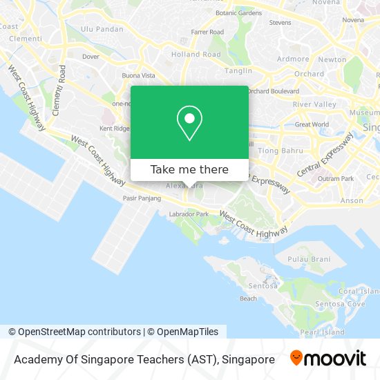 Academy Of Singapore Teachers (AST) map