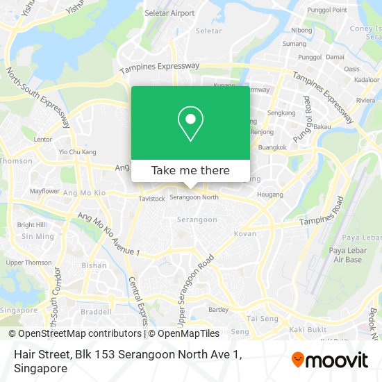 Hair Street, Blk 153 Serangoon North Ave 1 map