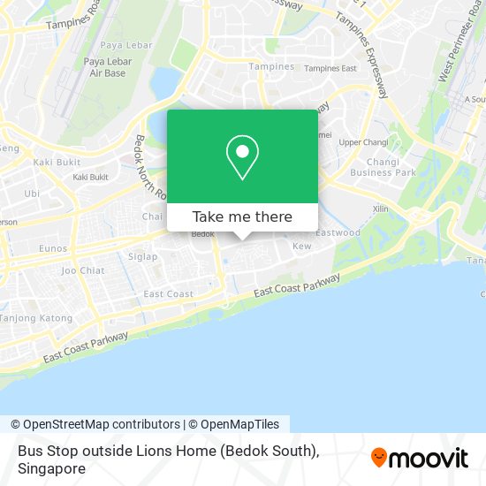 Bus Stop outside Lions Home (Bedok South) map
