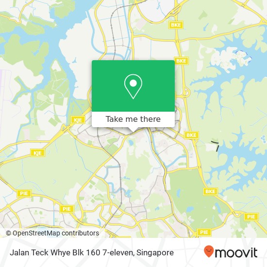 Jalan Teck Whye Blk 160 7-eleven map