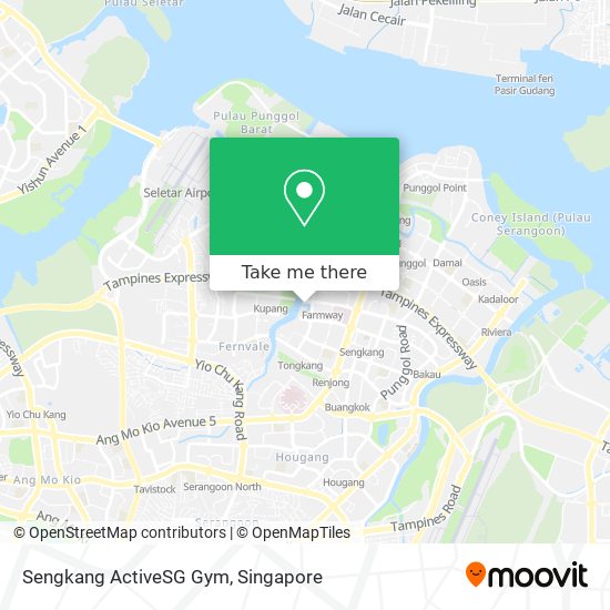 Sengkang ActiveSG Gym map