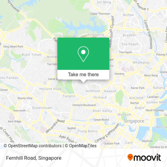 Fernhill Road map