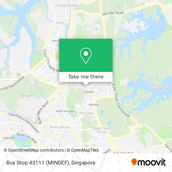 Bus Stop 43111 (MINDEF) map