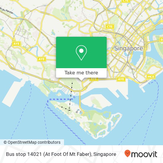 Bus stop 14021 (At Foot Of Mt Faber) map