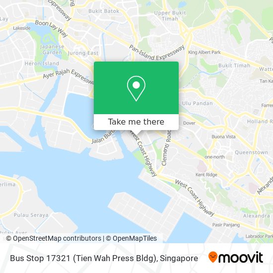 Bus Stop 17321 (Tien Wah Press Bldg) map