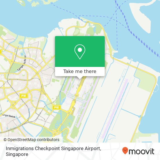 Inmigrations Checkpoint Singapore Airport map