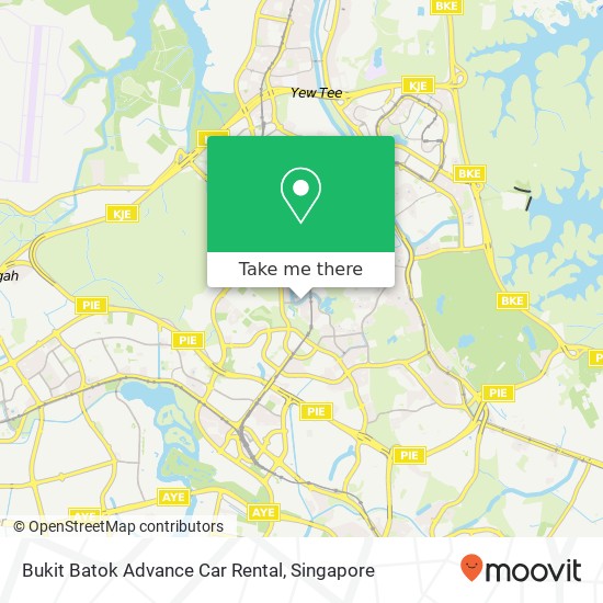 Bukit Batok Advance Car Rental map