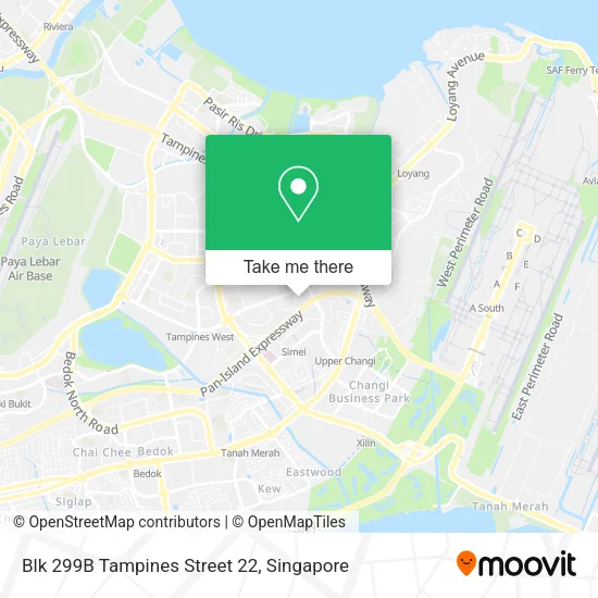 Blk 299B Tampines Street 22 map