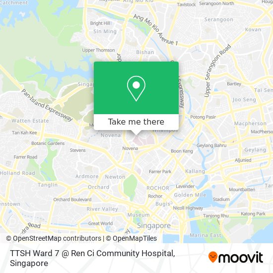 TTSH Ward 7 @ Ren Ci Community Hospital map