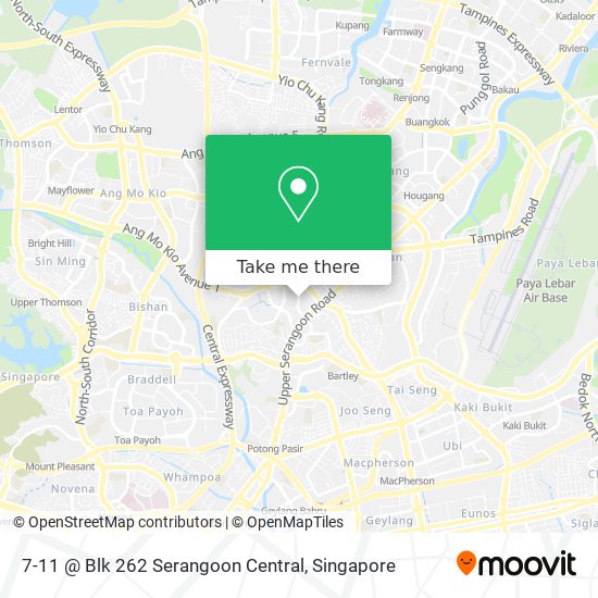 7-11 @ Blk 262 Serangoon Central map
