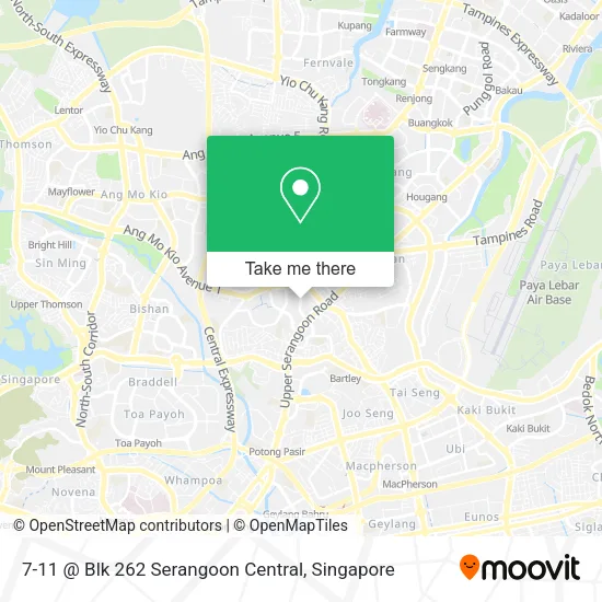 7-11 @ Blk 262 Serangoon Central map