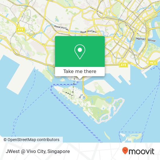 JWest @ Vivo City map