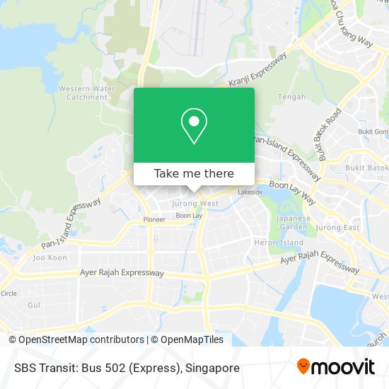 SBS Transit: Bus 502 (Express) map