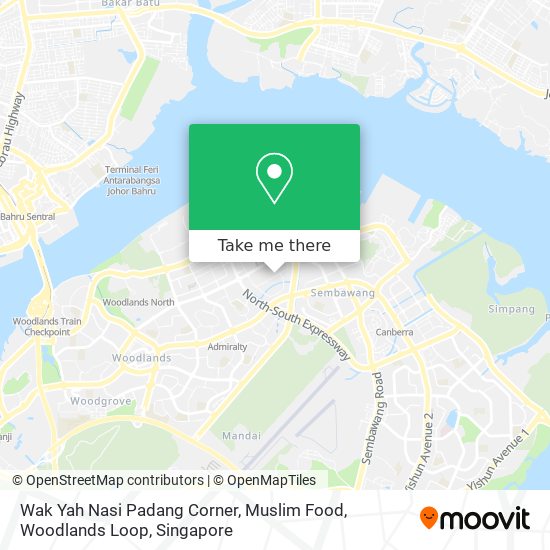 Wak Yah Nasi Padang Corner, Muslim Food, Woodlands Loop地图