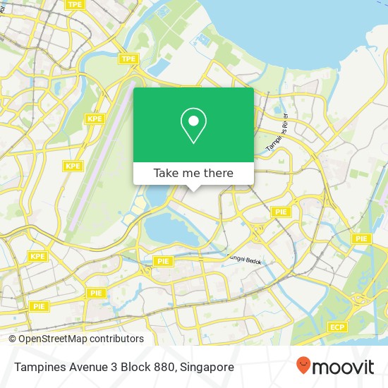 Tampines Avenue 3 Block 880 map