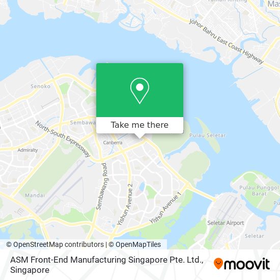 ASM Front-End Manufacturing Singapore Pte. Ltd. map