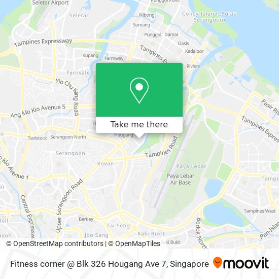 Fitness corner @ Blk 326  Hougang Ave 7地图