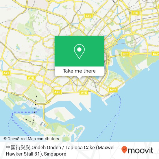 中国街兴兴 Ondeh Ondeh / Tapioca Cake (Maxwell Hawker Stall 31) map