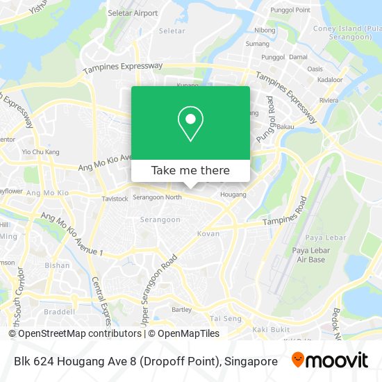 Blk 624 Hougang Ave 8 (Dropoff Point) map