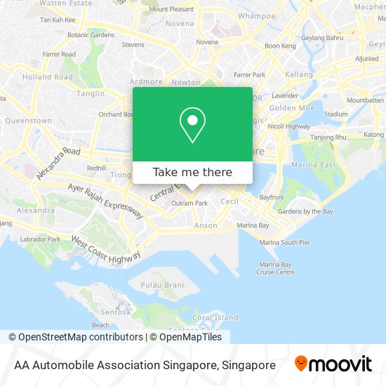 AA Automobile Association Singapore地图