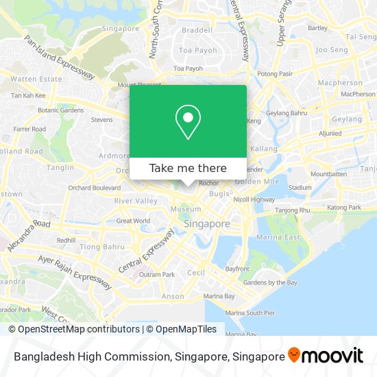 Bangladesh High Commission, Singapore map