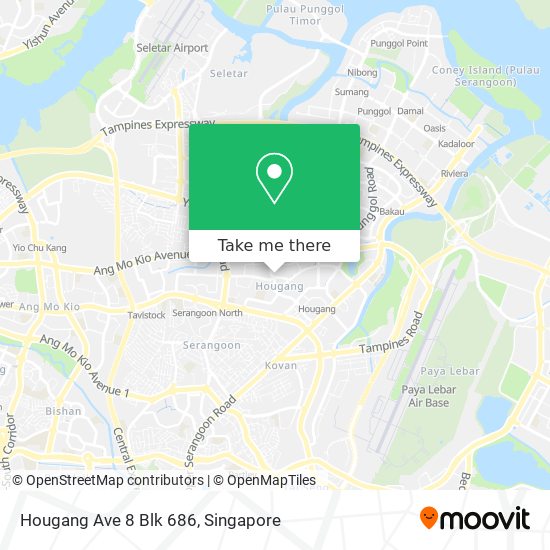 Hougang Ave 8 Blk 686地图