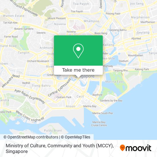 Ministry of Culture, Community and Youth (MCCY) map