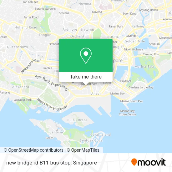 new bridge rd B11 bus stop map