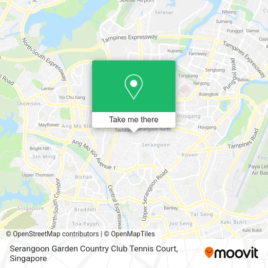 Serangoon Garden Country Club Tennis Court地图