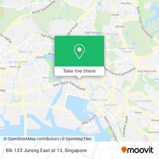 Blk 133 Jurong East st 13 map