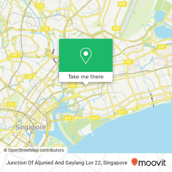 Junction Of Aljunied And Geylang Lor 22 map