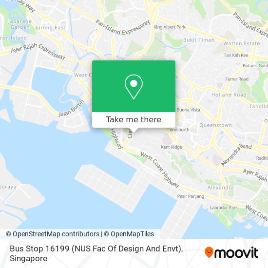 Bus Stop 16199 (NUS Fac Of Design And Envt) map