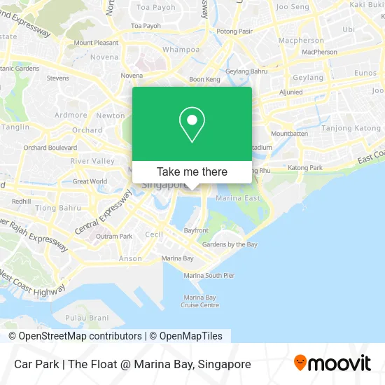 Car Park | The Float @ Marina Bay map