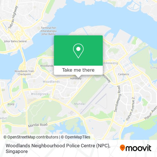 Woodlands Neighbourhood Police Centre (NPC) map