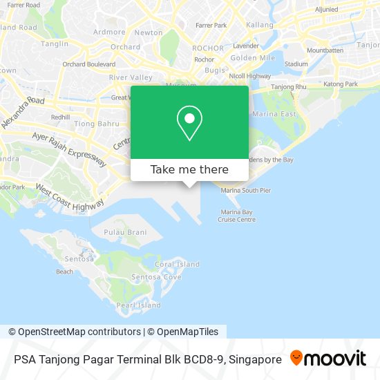PSA Tanjong Pagar Terminal Blk BCD8-9 map