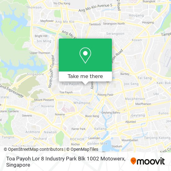 Toa Payoh Lor 8 Industry Park Blk 1002 Motowerx map