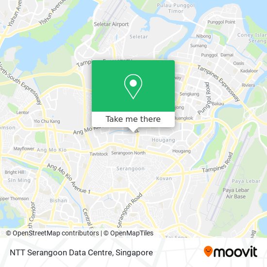 NTT Serangoon Data Centre map