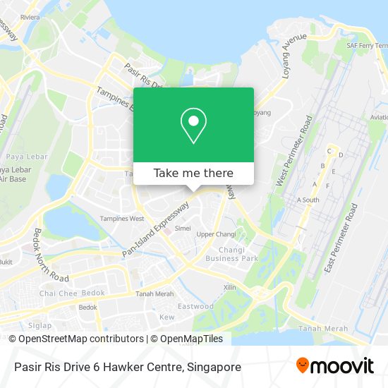 Pasir Ris Drive 6 Hawker Centre map