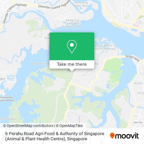 6 Perahu Road Agri-Food & Authority of Singapore (Animal & Plant Health Centre) map