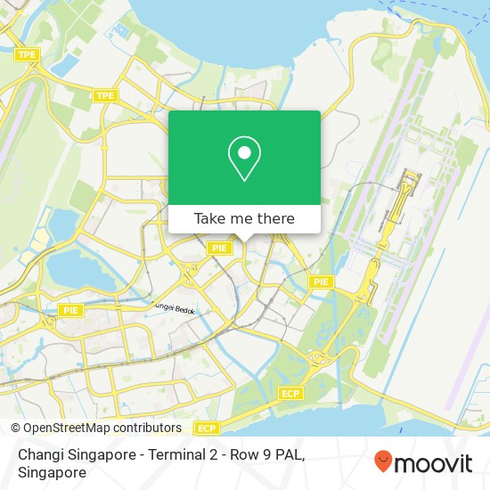 Changi Singapore - Terminal 2 - Row 9 PAL map