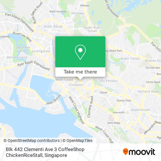 Blk 442 Clementi Ave 3 CoffeeShop ChickenRiceStall map