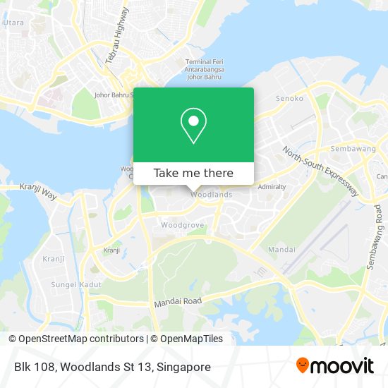 Blk 108, Woodlands St 13 map