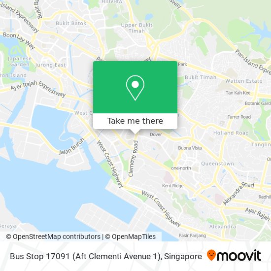 Bus Stop 17091 (Aft Clementi Avenue 1) map