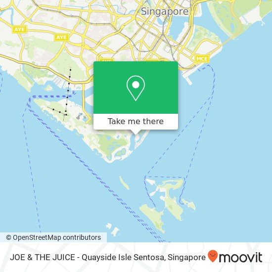 JOE & THE JUICE - Quayside Isle Sentosa map