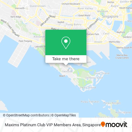 Maxims Platinum Club VIP Members Area map