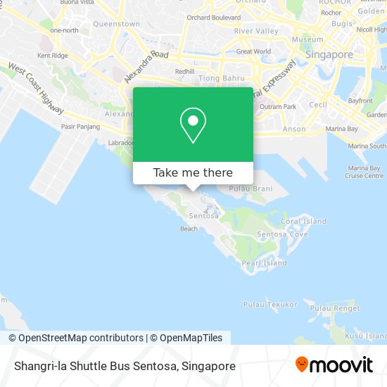 Shangri-la Shuttle Bus Sentosa map