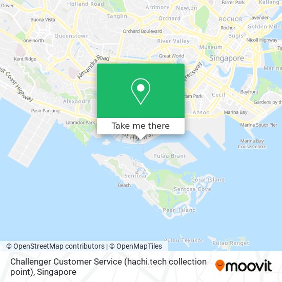 Challenger Customer Service (hachi.tech collection point) map
