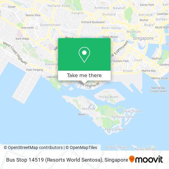 Bus Stop 14519 (Resorts World Sentosa) map