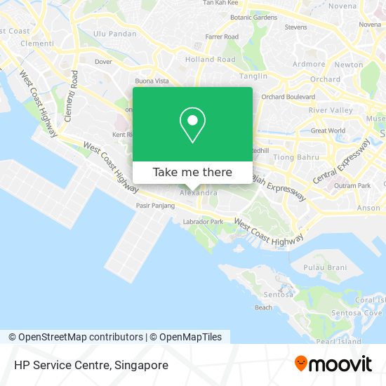 HP Service Centre map